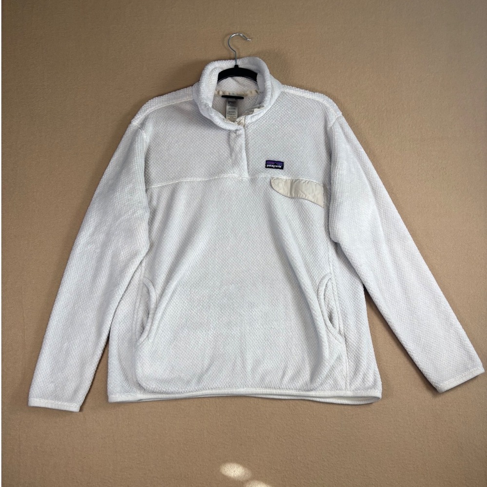 Patagonia Women Re-Tool Snap-T Fleece Pullover White XL Polartec 25442